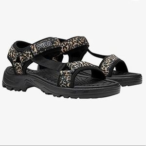 Fila Women's Andros Adjustable Strap Sandal, Leopard Print 11